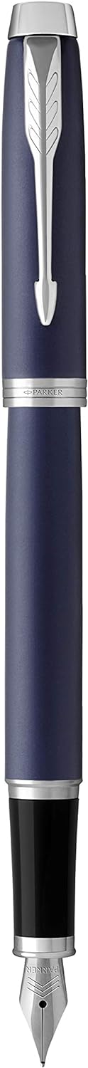Parker IM Füller | Matte Blue | Füllfederhalter mit feiner Feder und blauer Tinte | Geschenkbox