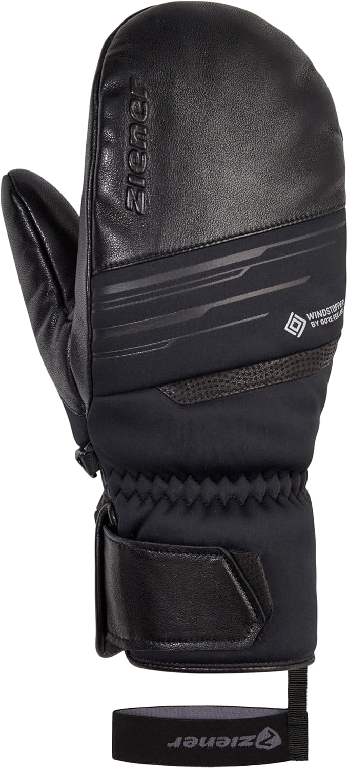 Ziener Herren Garcelo Ski-Fäustling/Wintersport | Primaloft, Soft-Shell 8.5 Schwarz, 8.5 Schwarz