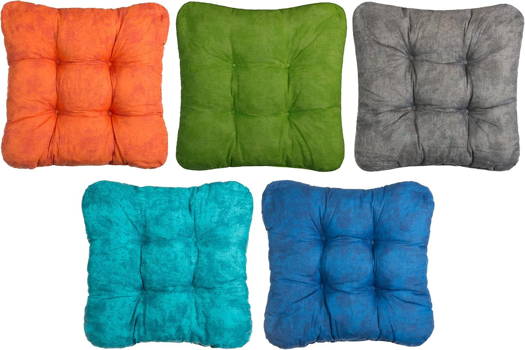 Brandsseller Kissen-Set Sitzkissen Dekokissen Stuhlkissen Zierkissen Stuhlauflage (6er-Set, Beere) 6