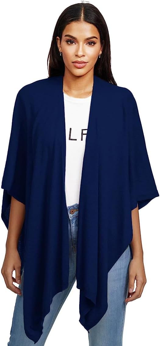 Damen Poncho,Schal Pullover, Lange Strickjacke, Strickpullover, Mantel,XXL Umhängetuch,Tunika für So