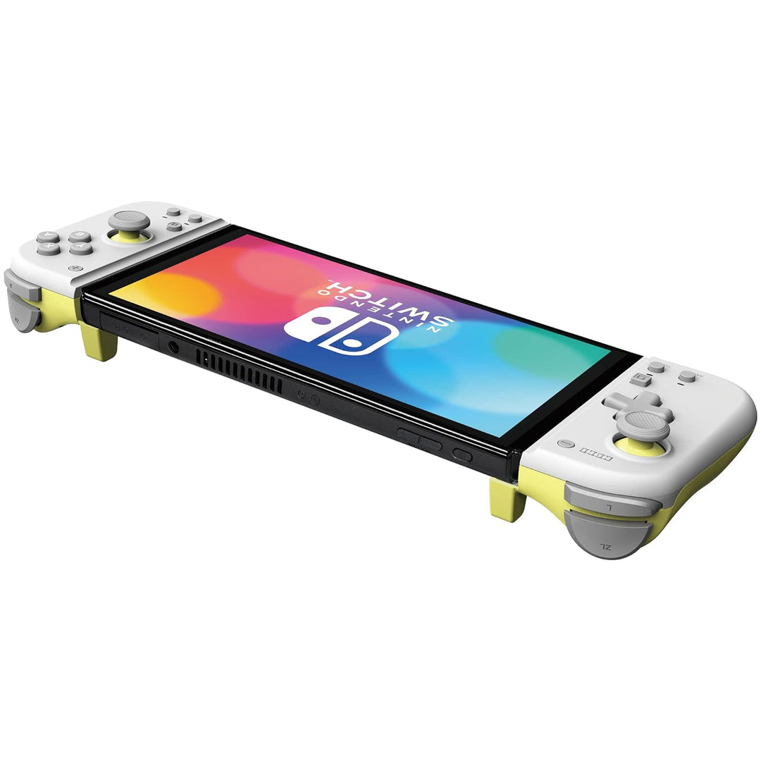 HORI Nintendo Switch Split Pad Compact (Hellgrau x Gelb) Ergonomischer Controller für den Handheld-M