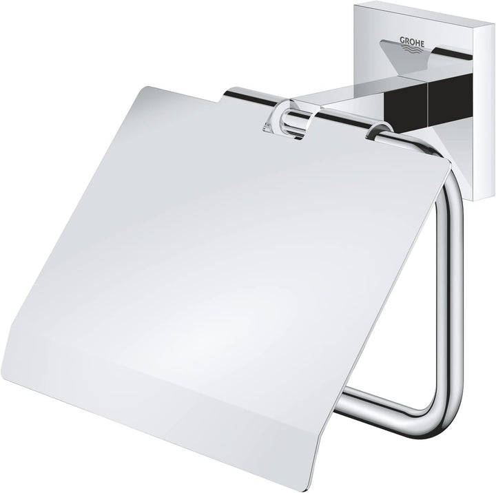 GROHE Start Cube - Papierhalter (mit Deckel, verdeckte Befestigung, Material: Metall), Chrom, 411020
