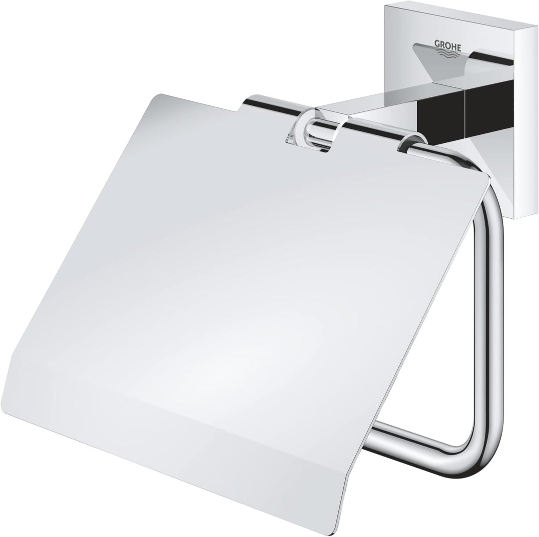 GROHE Start Cube - Papierhalter (mit Deckel, verdeckte Befestigung, Material: Metall), Chrom, 411020