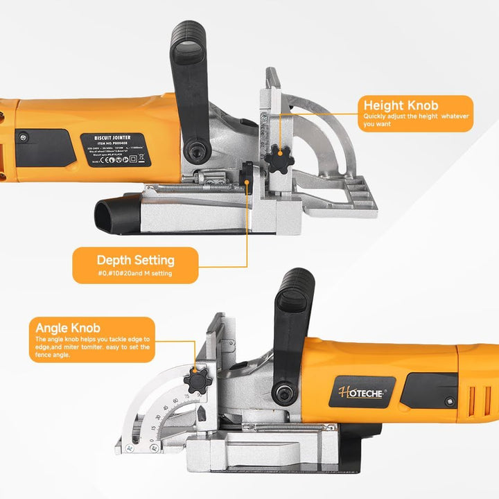 Hoteche 1010W Holz Schlitzfräse - Flachdübelfräse mit 100mm Sägeblatt, 11000rpm, 220-240V - Ideal fü