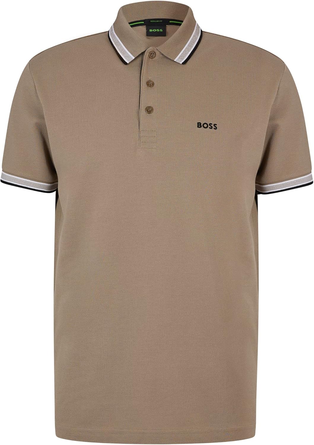 BOSS Herren Paddy Poloshirt aus Bio-Baumwolle mit Logo M Hellgrün, M Hellgrün