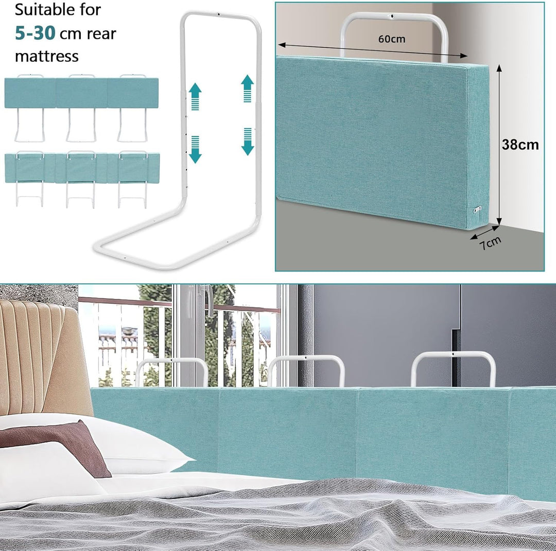 Tubiaz Bettgitter rausfallschutz Bett 2x60cm 5-Loch Höhenverstellbar Bettschutzgitter für Kinder Bet