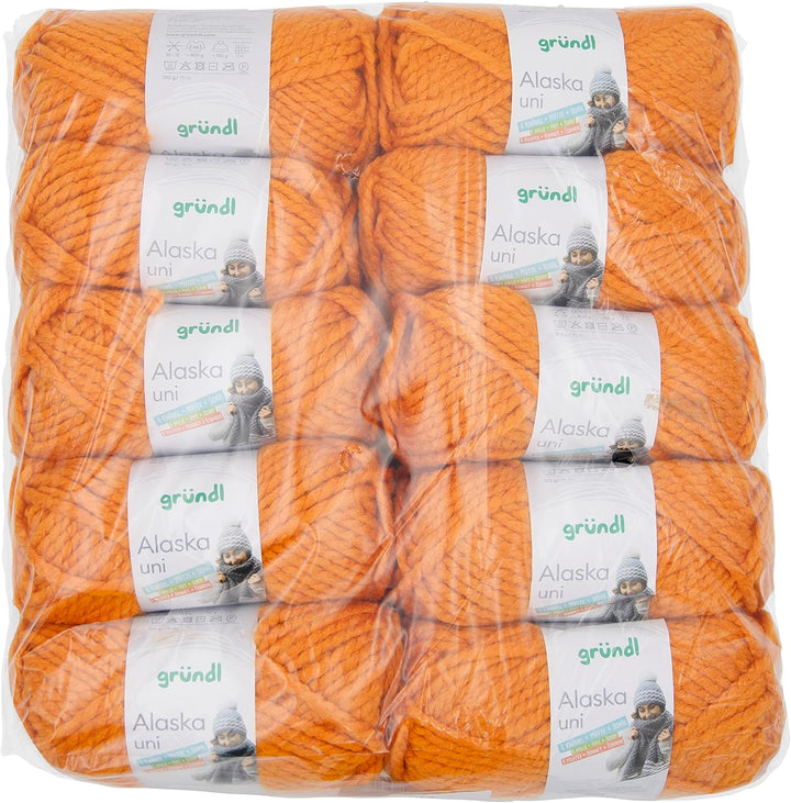 Gründl Alaska uni (Strick- und Häkelgarn mit wollartigem Charakter aus 80% Polyacryl und 20% Wolle,