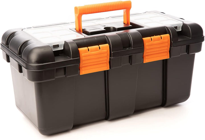 BigDean Werkzeugkoffer leer - 51x25x23cm - aus schlagfestem Kunststoff - Werkzeugkiste mit Innenabla