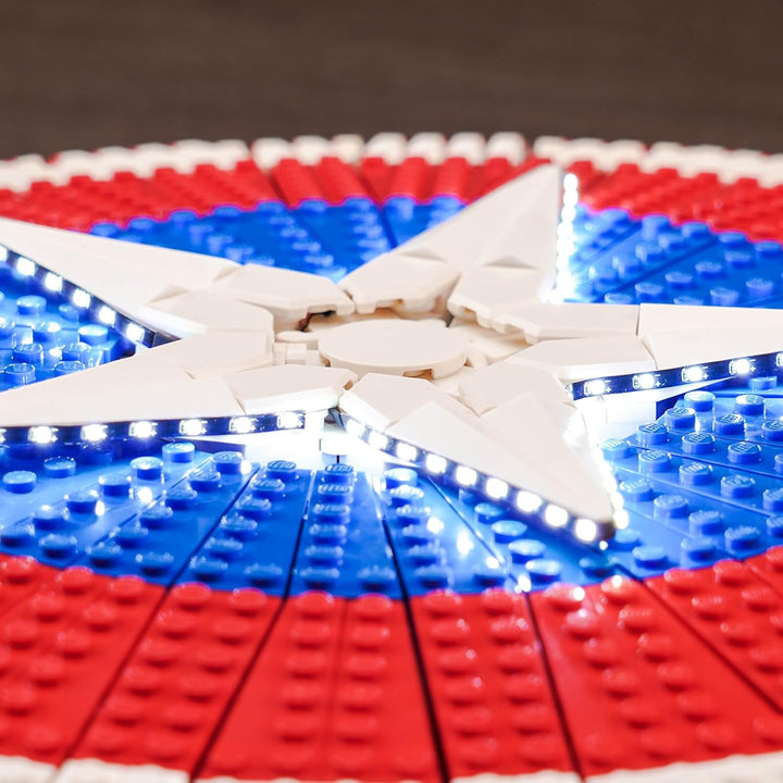 LocoLee Led Licht Set Kompatibel mit Lego Captain Americas Schild Set, Led Beleuchtungs Set Compatib