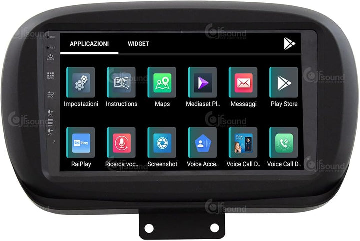 Costum fit Autoradio für FIAT 500X Android GPS Bluetooth WiFi Dab USB Full HD Touchscreen Display 9"