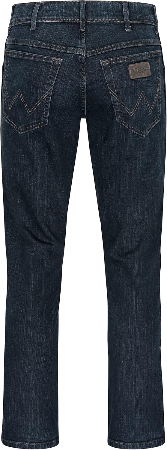 Wrangler Texas Stretch Herren Jeans Regular Fit inkl. Gürtel (W40/L32, Blue Black)