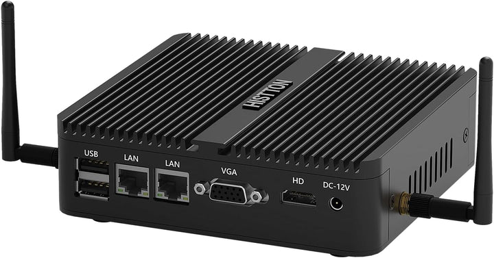 HISTTON Lüfterloser Mini PC Industrie PC Windows 10 Pro Mini Computer,Quad Core Celeron J4125,DDR4 1