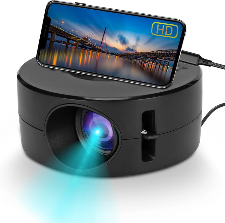 Goshyda Mini-LED-Projektor, Tragbarer Filmprojektor für Kindergeschenk, Smart Same Screen Projector