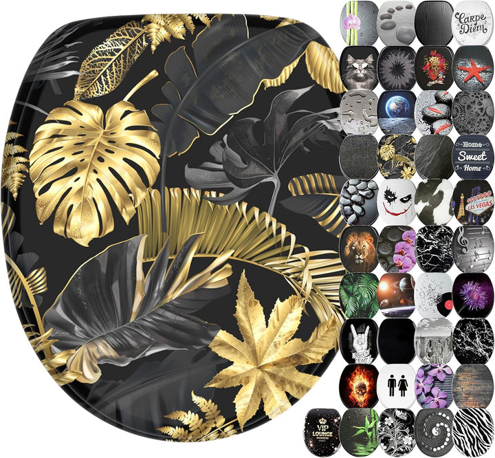 Sanilo WC Sitz, viele schöne schwarze Toilettendeckel zur Auswahl, hochwertige und stabile Qualität