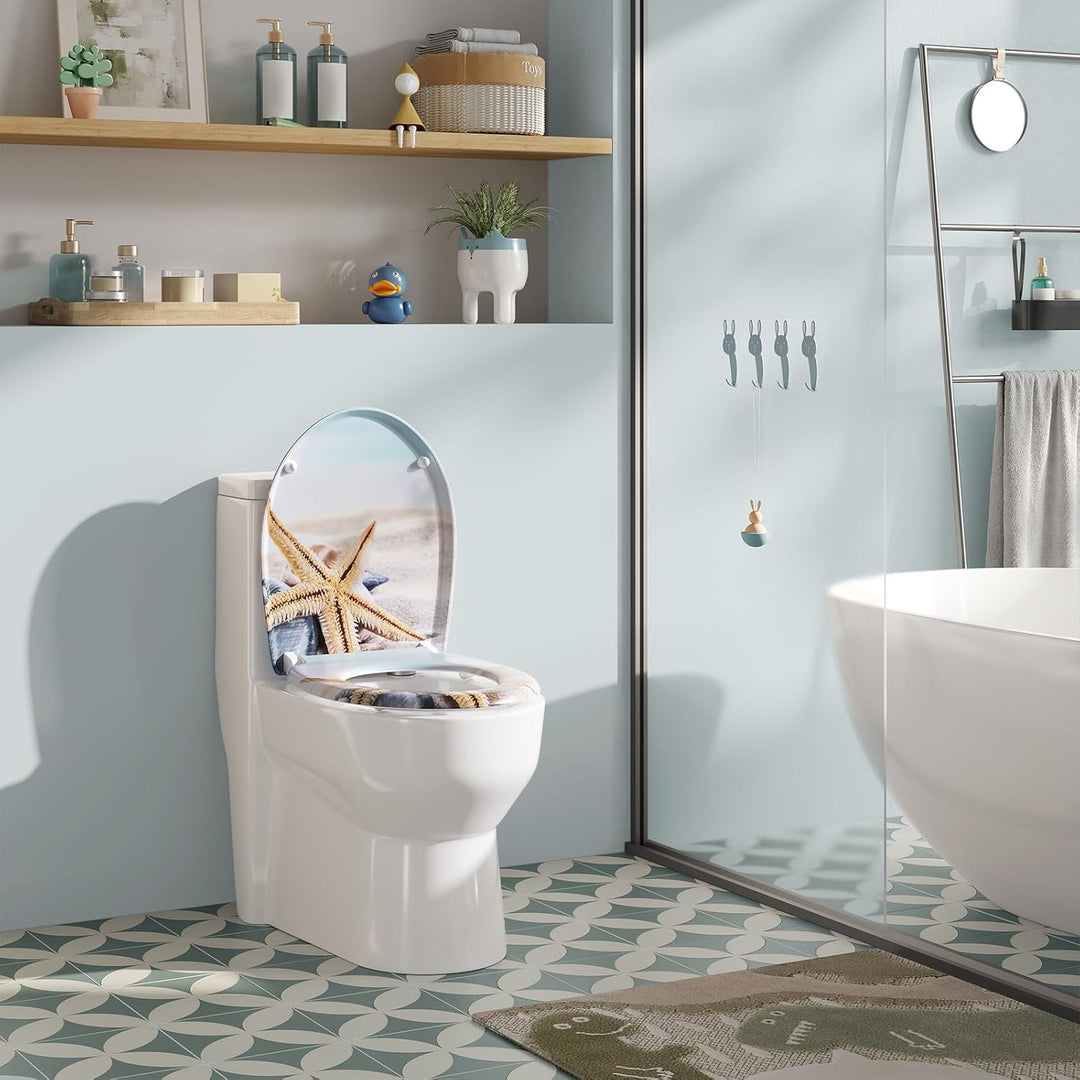 WOLTU Toilettendeckel mit Absenkautomatik Klodeckel WC Sitz Softclose antibakterielle Klobrille mit