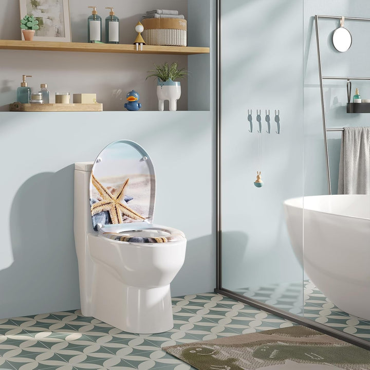 WOLTU Toilettendeckel mit Absenkautomatik Klodeckel WC Sitz Softclose antibakterielle Klobrille mit