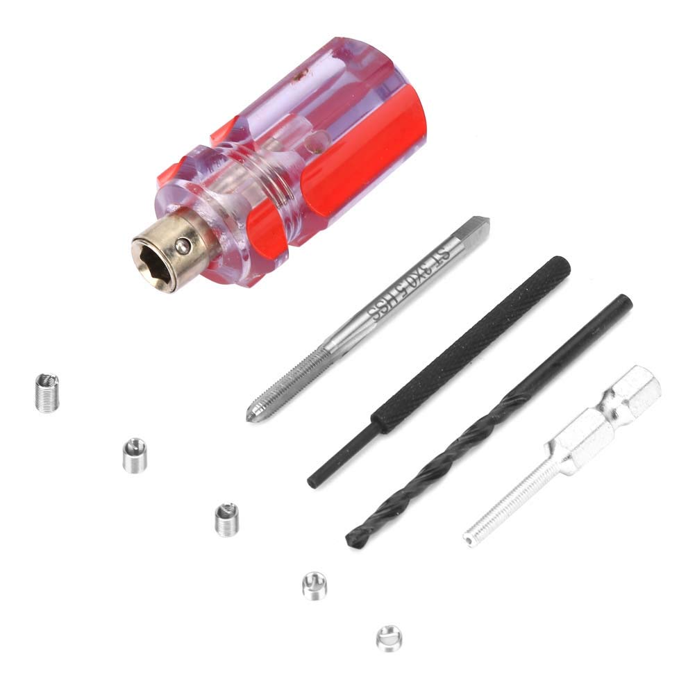 105 stücke Gewindeeinsätze Reparatursatz Edelstahl Helicoil Typ Draht Insert Installation Set(M3*0.5