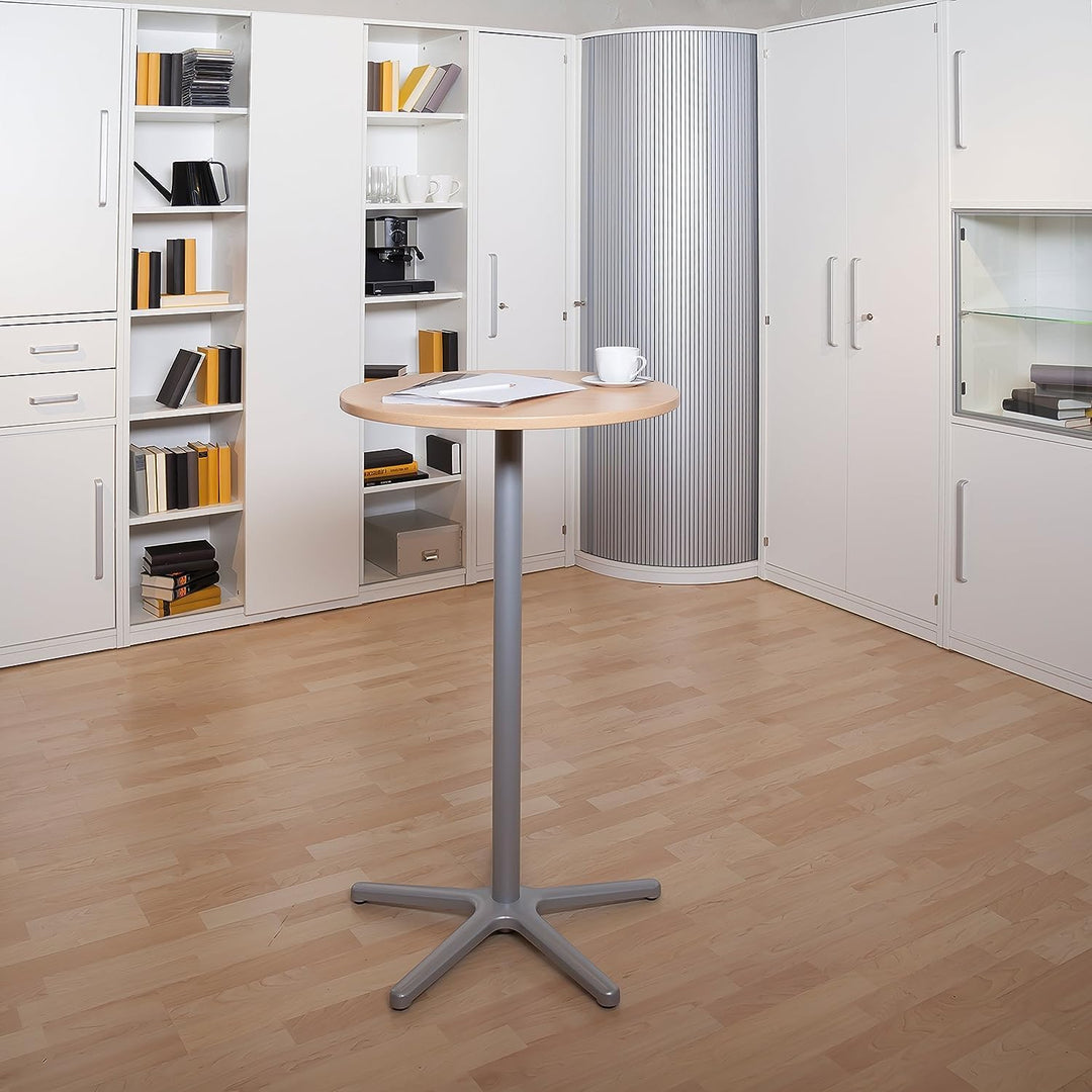 Maul Stehtisch Ø60x110cm | Ergonomischer Tisch für Arbeiten im Stehen | Tischplatte 60 cm | Stehpult