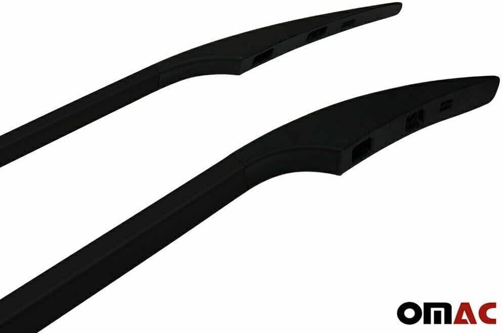 Dachreling Dachgepäckträger kompatibel mit Peugeot Partner Tepee 2008-2018 Alu Schwarz 2X