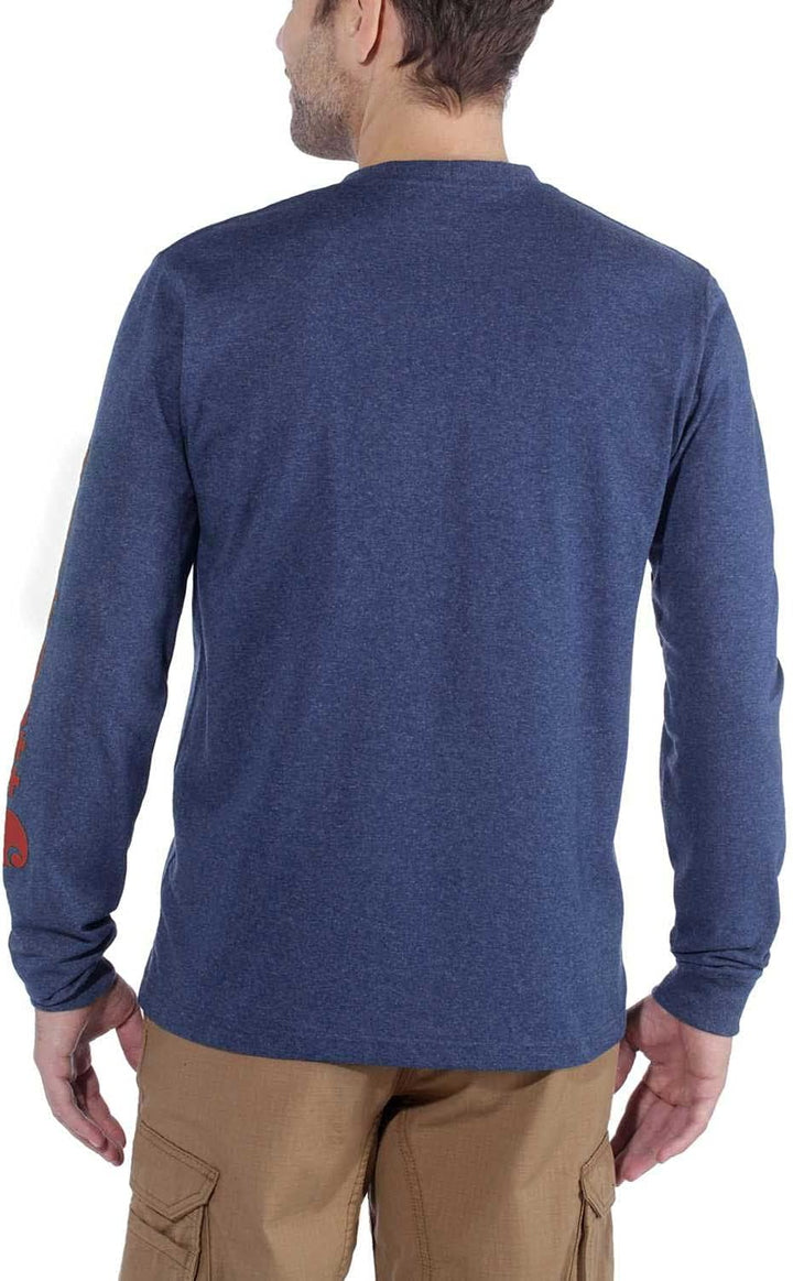 Carhartt Workwear Long Sleeve Logo Shirt, Farbe: Stonewash, Grösse: L