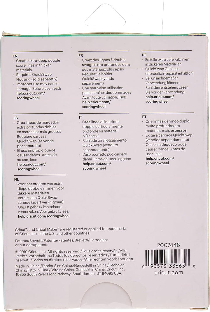 Cricut 2007448 Doppelrillrad, One Size