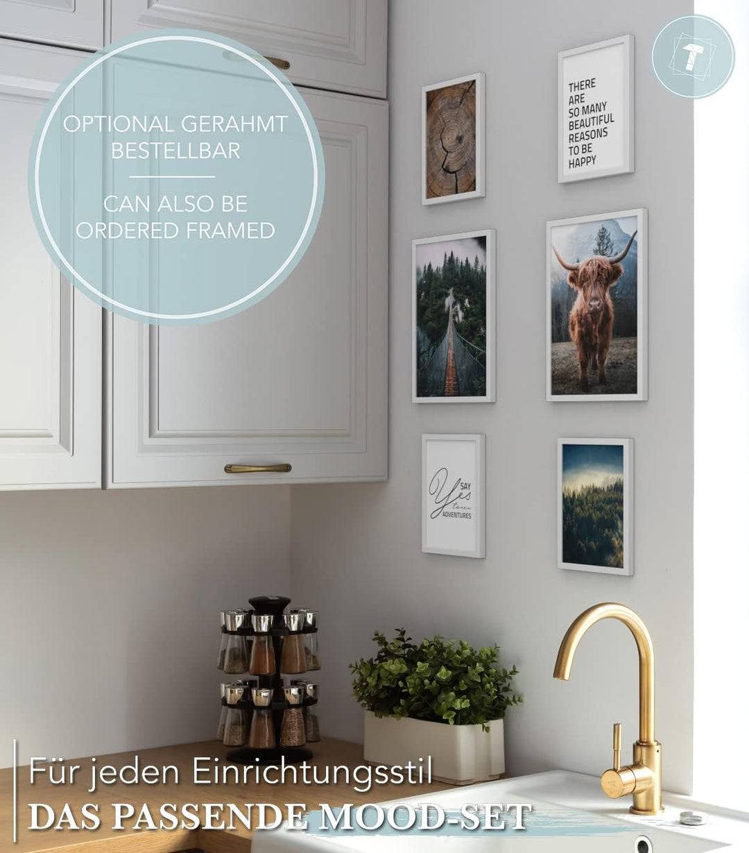 Papierschmiede® Mood Poster Set Wildnis, Bilder Wohnzimmer Deko Schlafzimmer, 2x DIN A3 (ca. 30x42)