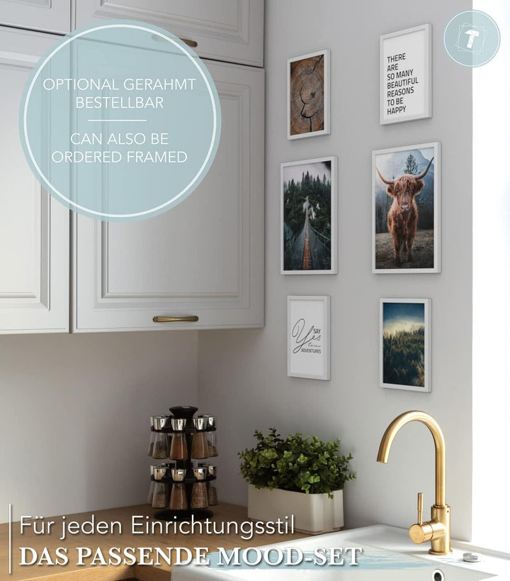 Papierschmiede® Mood Poster Set Wildnis, Bilder Wohnzimmer Deko Schlafzimmer, 2x DIN A3 (ca. 30x42)