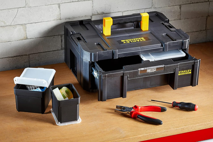 STANLEY Werkzeugbox / Werkzeugkoffer leer Werkzeugkasten - Werkzeugkiste (mit grosser, leichtgängige