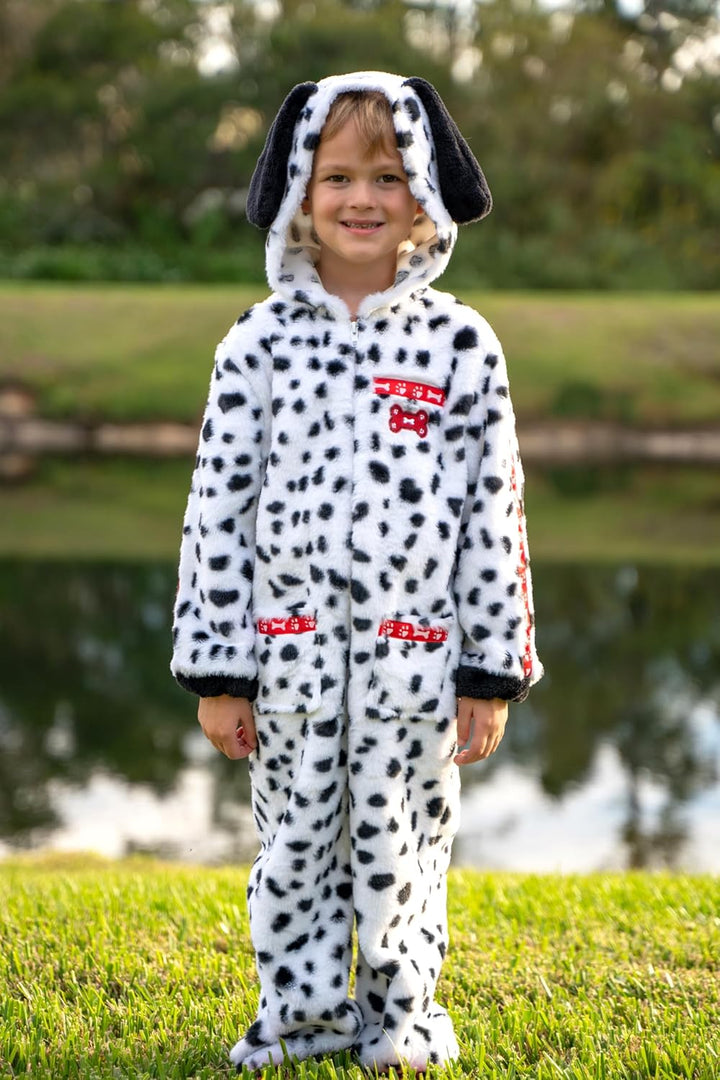 ReliBeauty Dalmatiner Kostüm Kinder Junge Mädchen Onesie Jumpsuit Multicolored 5-6 Jahre (Etikett 11