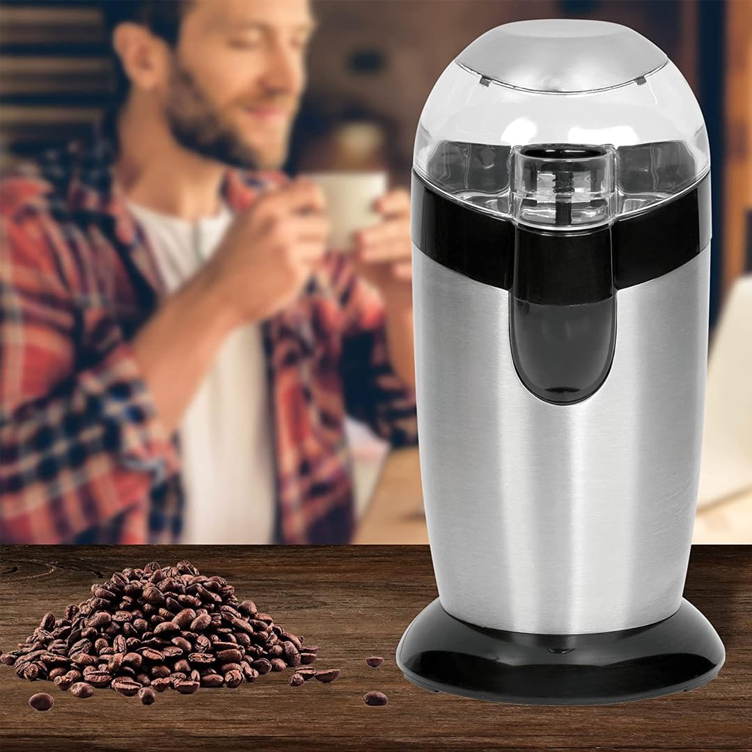 Avilia Trita Kaffeemühle 120 W mit Klingen aus Edelstahl und hygienischem Behälter aus Edelstahl