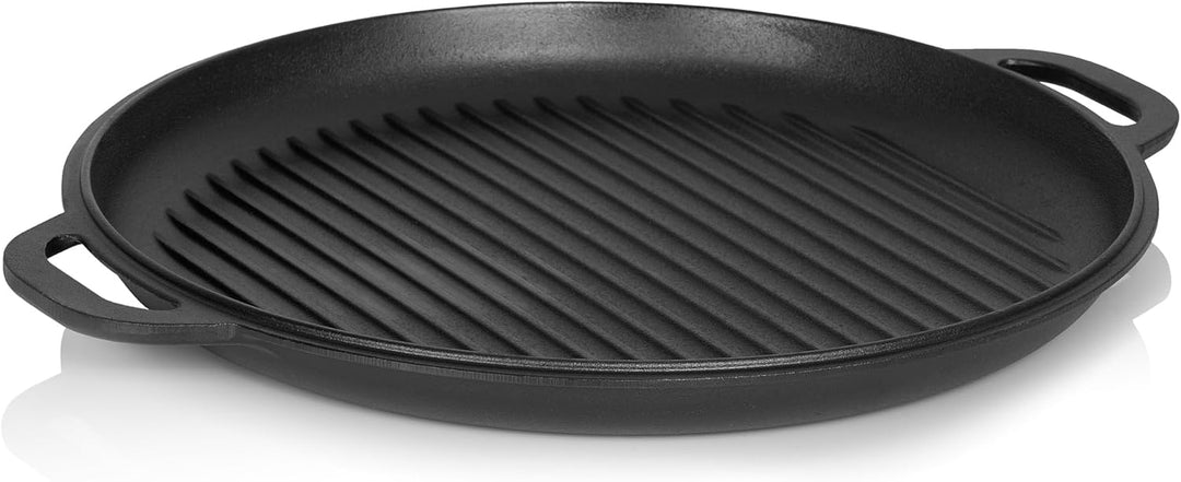 BBQ-Toro Gusseisen Kazan mit Deckel | 19 Liter | Traditioneller Gusstopf | Kasan mit rundem Boden |