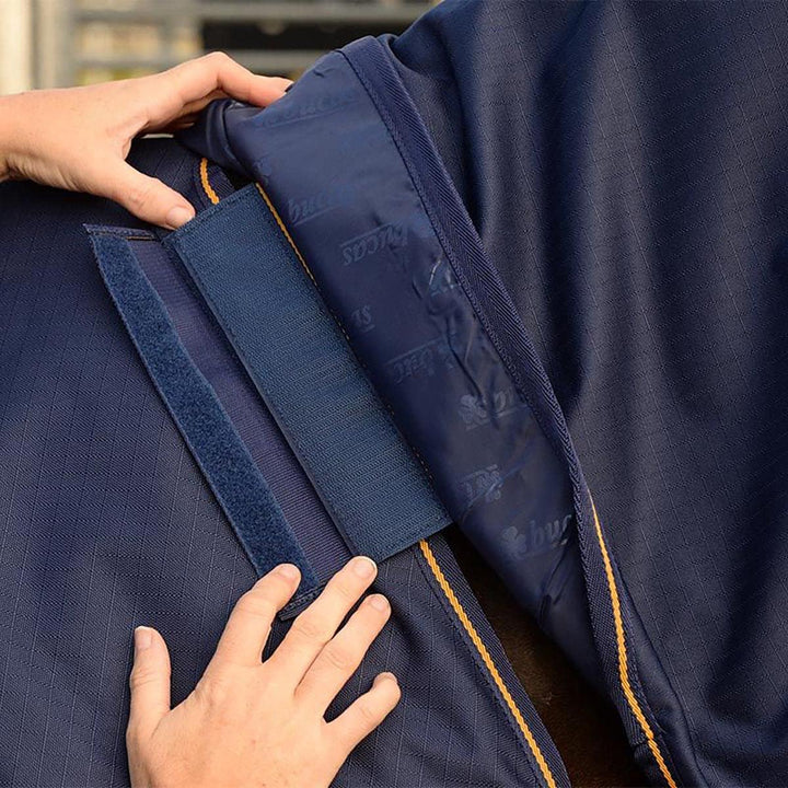 Bucas Irish Turnout 150 g Navy Gold Winterdecke, Regendecke 120cm, 120cm