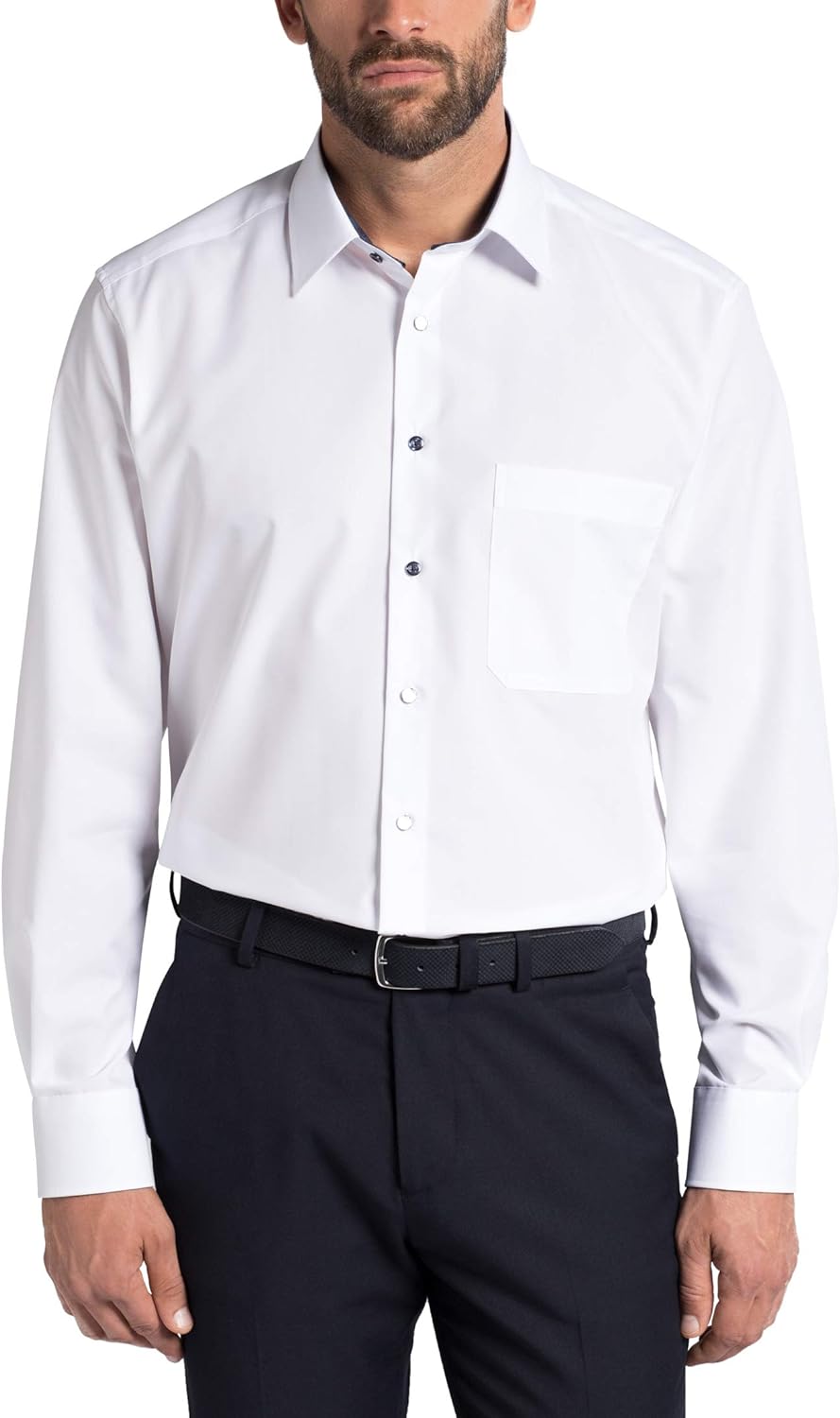 eterna Langarm Hemd Comfort FIT Chambray Unifarben