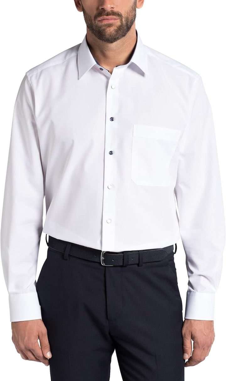 eterna Langarm Hemd Comfort FIT Chambray Unifarben