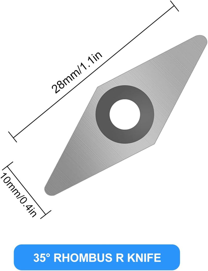 Drechselwerkzeuge 15 Stück,Drehmeissel Set,Wendeplatten Hartmetall,Diamantkopf Drechselwerkzeuge, Dr