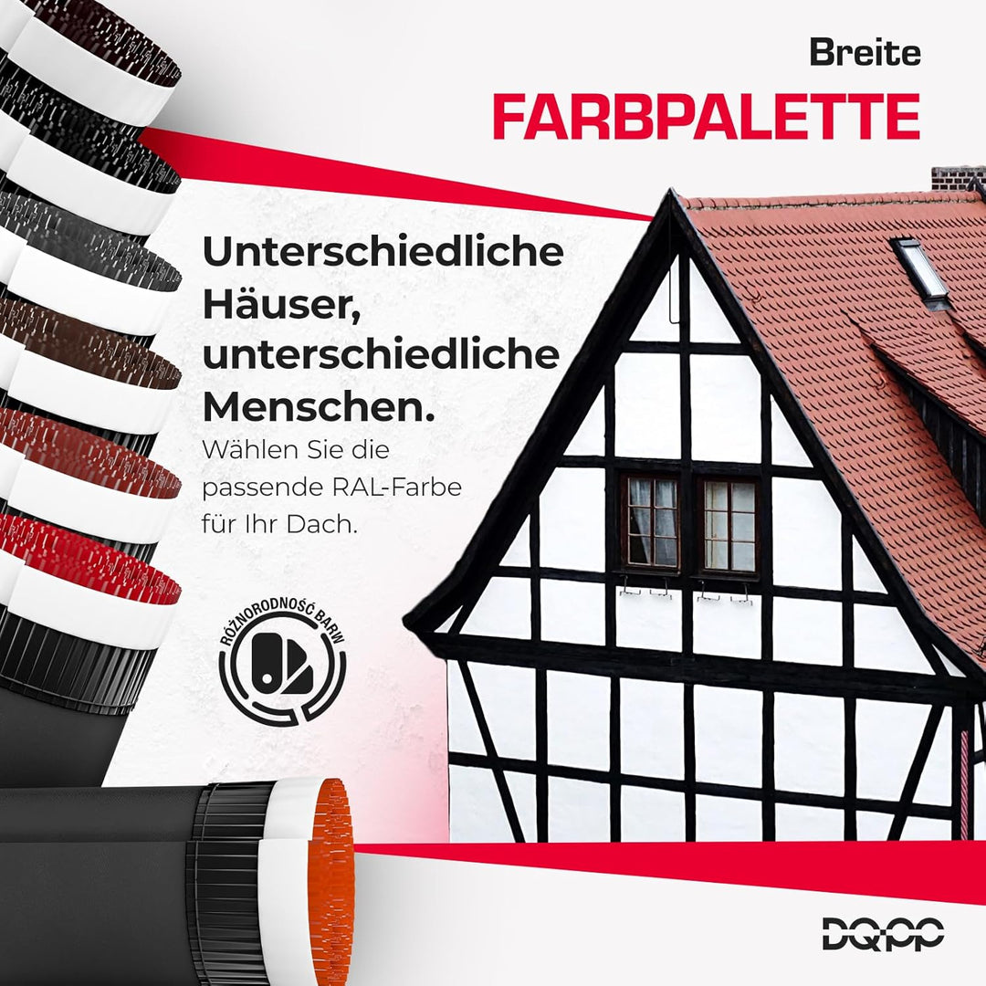 DQ-PP FIRSTBAND | Länge 5m | vRoll | Breite 390mm | Ziegelrot RAL 3011 |Aluminium PP Vlies | Selbstk