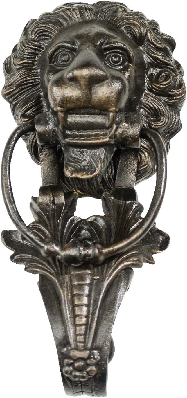 Historischer Türklopfer xxl 40cm 5kg Eisen Löwe antik Stil Türbeschlag Tür