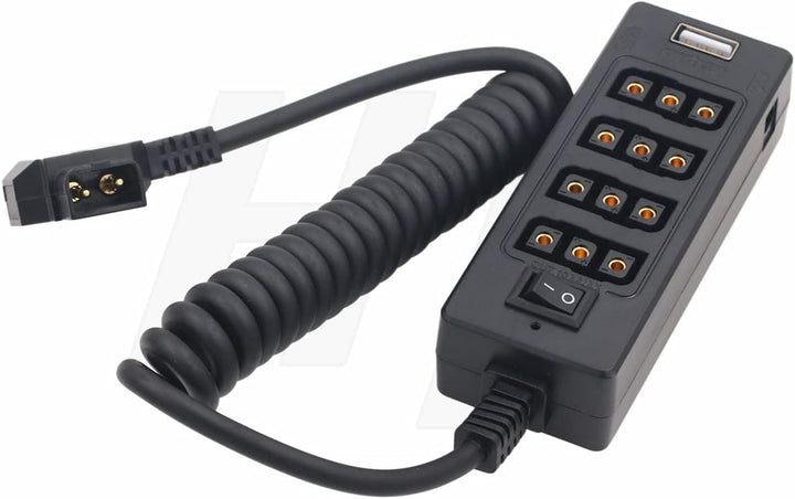 HangTon D-TAP Power Splitter 1 bis 4 P-Tap USB DC Adapter Konverter, 1/4 '' Schraubbefestigung für V