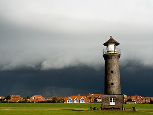 CALVENDO Puzzle Leuchtturm Memmertfeuer 1000 Teile Lege-Grösse 64 x 48 cm Foto-Puzzle Bild von Roman