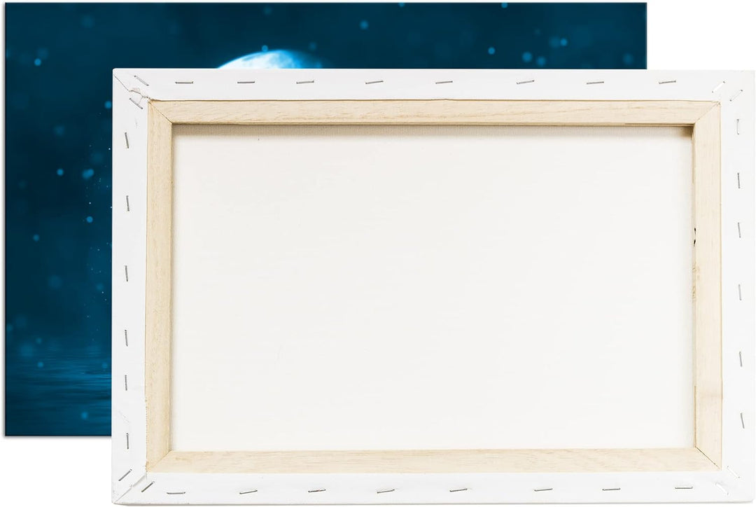 deyoli Vollmond-Gondelfahrt Format: 80x60 Effekt: Monocrome Blau als Leinwandbild, Motiv fertig gera