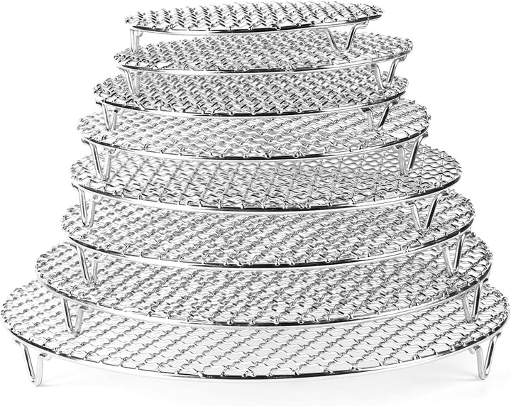 BeBeeQ Rundes Grillrost Grillnetz Edelstahl Grill Netze Mehrzweck Kühlgitter Kuchenkühlregal Brot Ke