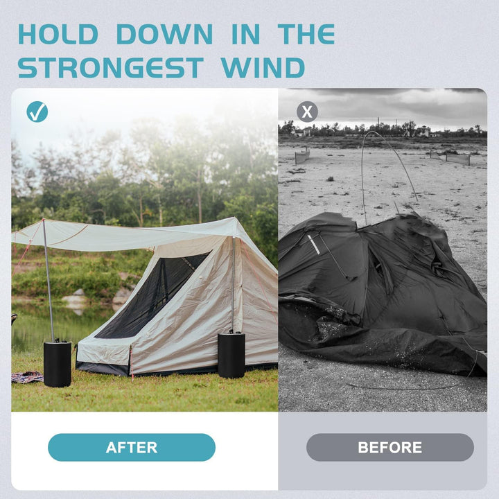 MRWiZMS Pavillon 4er Set Standfuss Sandsäcke Pavillonstandfüsse, mit Wasser befüllbar,Gewichte für P