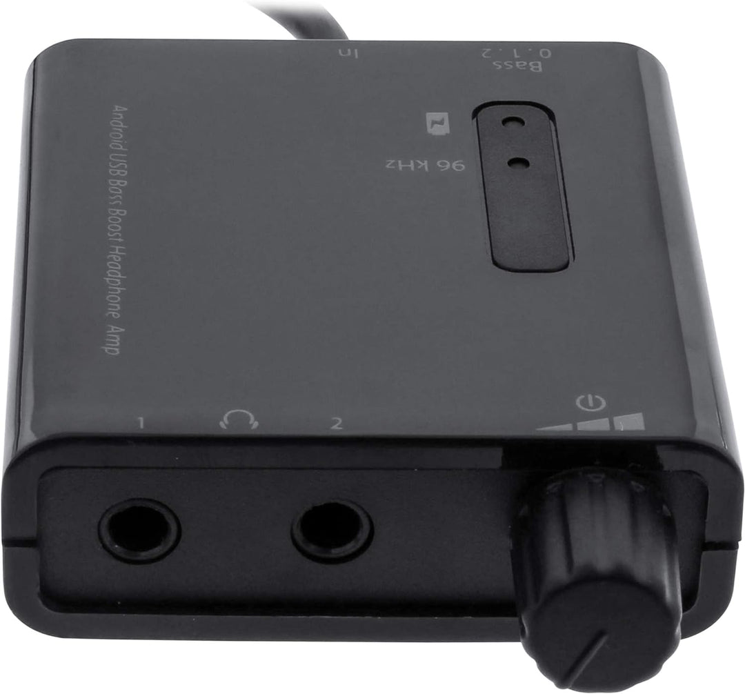 InLine 33055I Android USB auf HQ Audio Konverterkabel, Headset-Verstärker mit Bass-Boost und 2 Kopfh