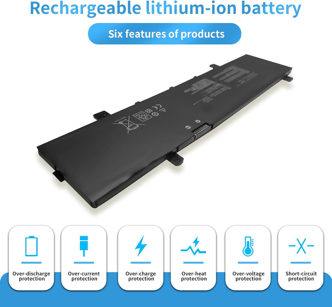 B31N1631 Ersatz-Laptop-Akku für Asus VivoBook 15 X505BP X505BA X505BA-BR016T Series Notebook Schwarz