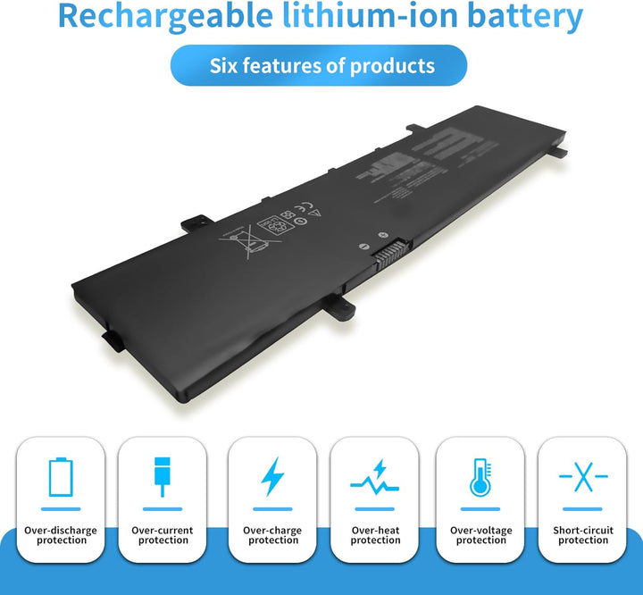 B31N1631 Ersatz-Laptop-Akku für Asus VivoBook 15 X505BP X505BA X505BA-BR016T Series Notebook Schwarz