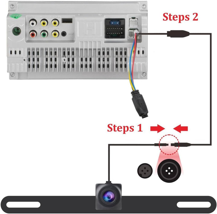 AHD Rückfahrkamera Kompatibel mit YZKONG Radios, Night Vision Waterprof Rückfahrkamera mit Autokennz