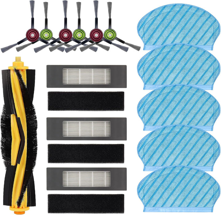 18 Stück Filterbürste Wischtuch Set für Ecovacs Deebot Ozmo 920 950, für Yeedi 2 Hybrid Staubsauger
