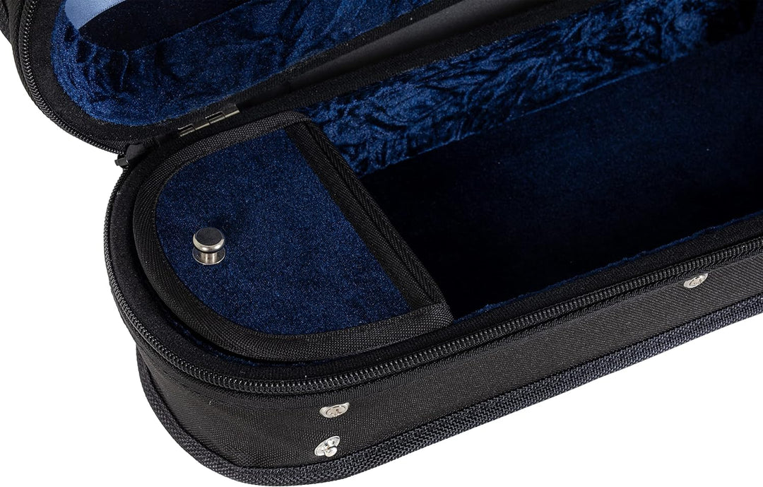 GEWA Violaformetui Liuteria Concerto, Thermokern, wasserabweisend, schwarz, innen Velour blau, Gröss