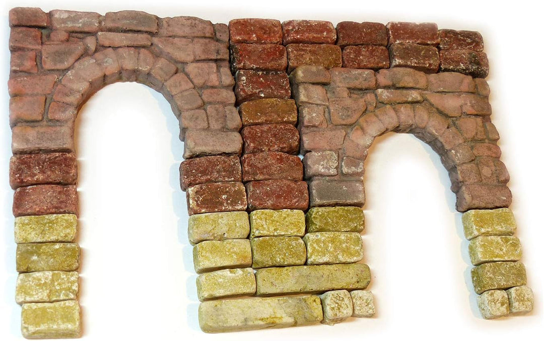 Krippenbausatz Genezareth – Set Bogenarkade – mit 15 Rechtecken (Sinai), 5 Quadraten (Sinai), 1 Träg