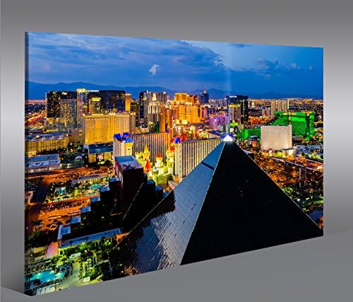 islandburner Bild Bilder auf Leinwand Las Vegas V4 Luxor 1p XXL Poster Leinwandbild Wandbild Dekoart